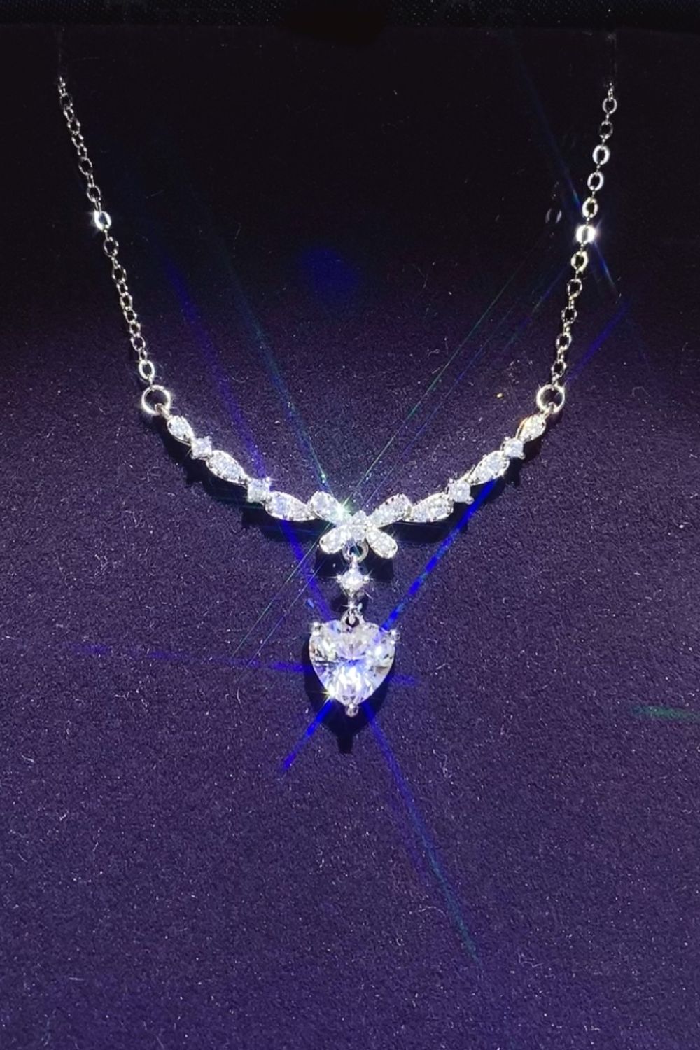 1 carat moissanite necklace