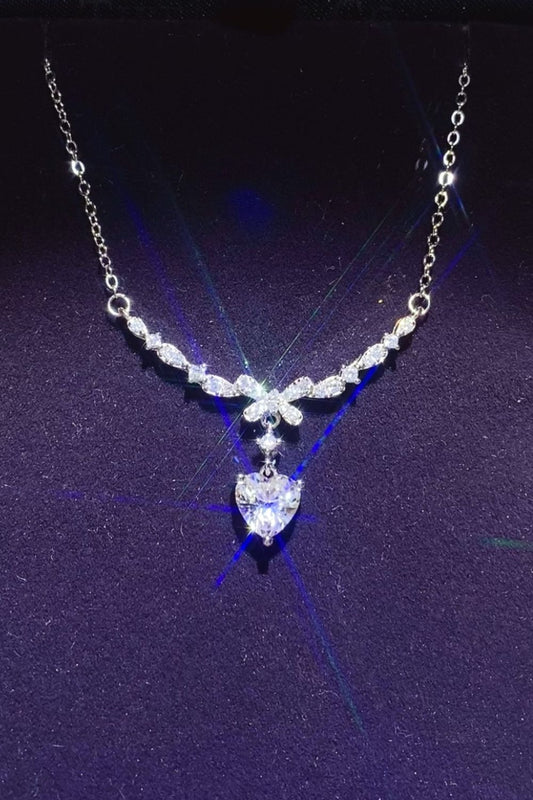 1 carat moissanite necklace