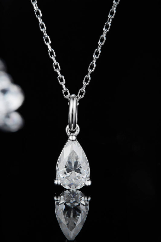 1 carat moissanite sterling silver necklace