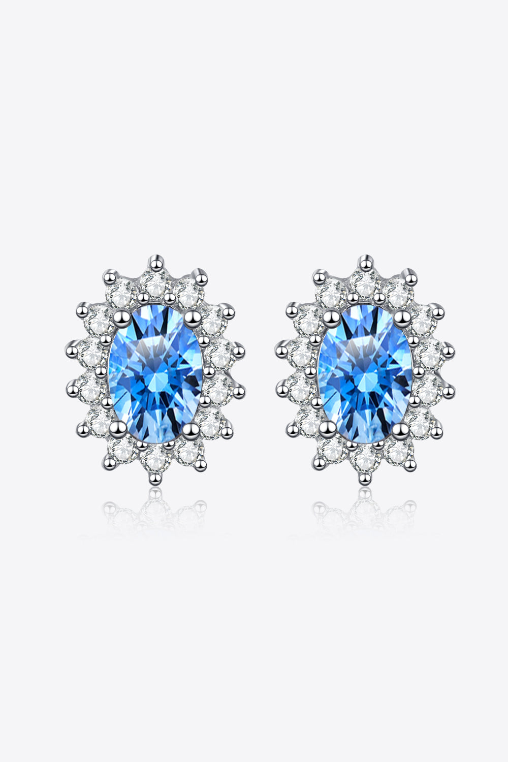 1 carat moissanite .925 sterling silver stud earrings