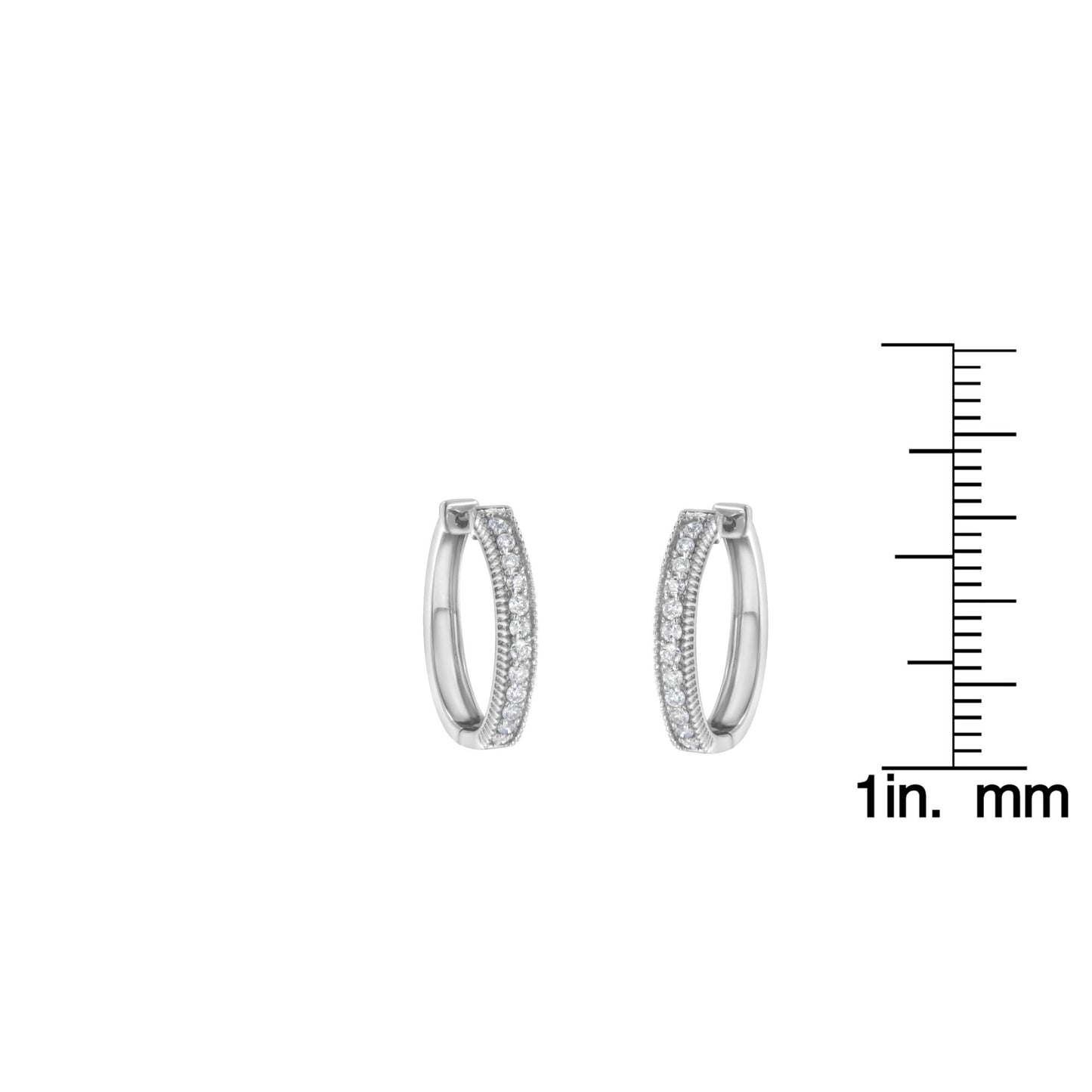 10KT White Gold Diamond Hoop Earring (1.00 cttw, H-I Color, I1-I2 Clarity)