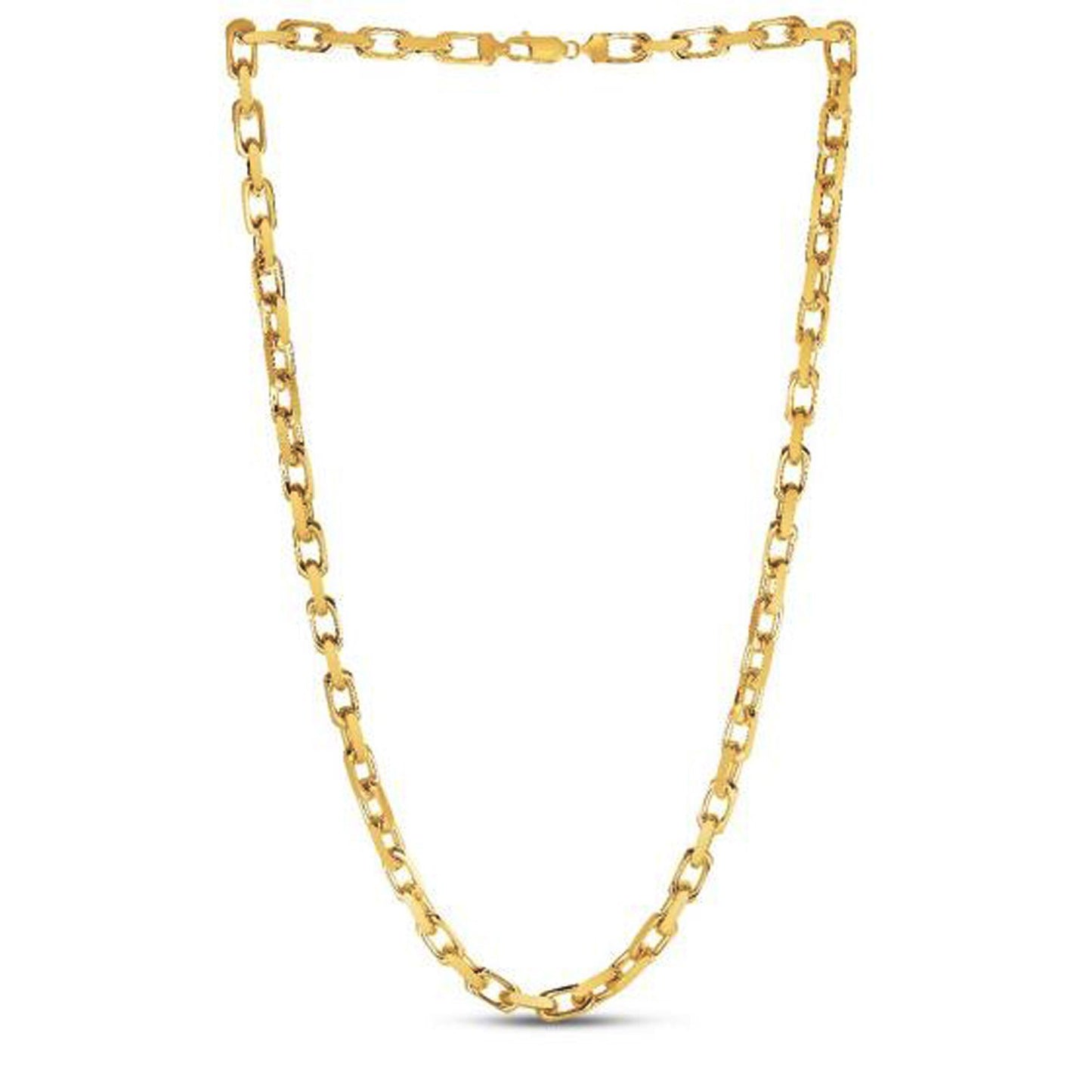 14k Yellow Gold French Cable Link Chain (6.10 mm)