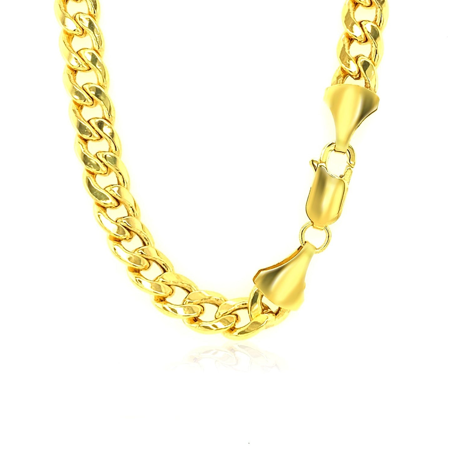 6.5mm 10k Yellow Gold Light Miami Cuban Chain