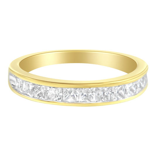 14KT Yellow Gold Diamond Channel Band Ring (1 cttw, H-I Color, SI2-I1 Clarity)