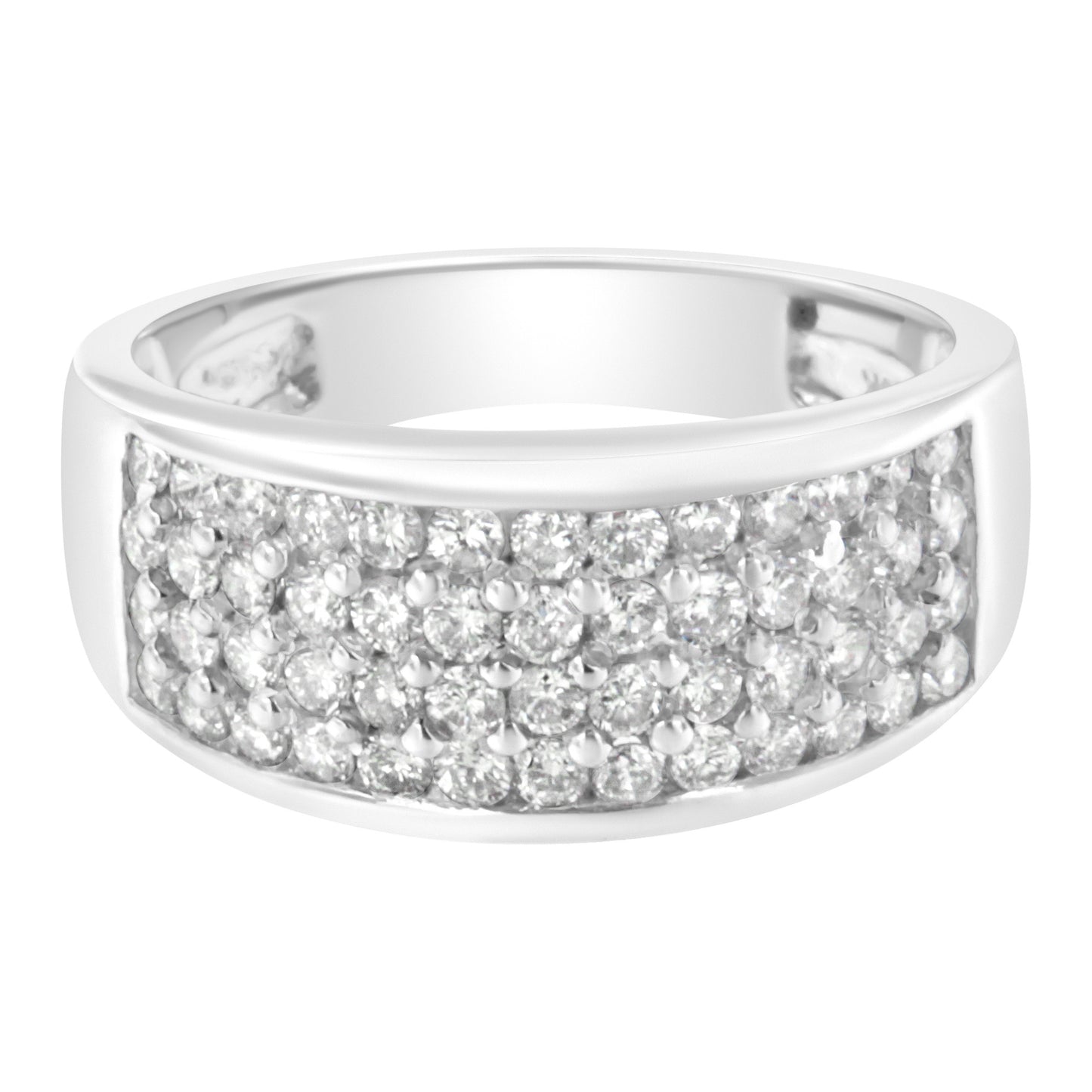 14K White Gold Round Cut Diamond Ring (1.0 Cttw, H-I Color, SI2-I1 Clarity)