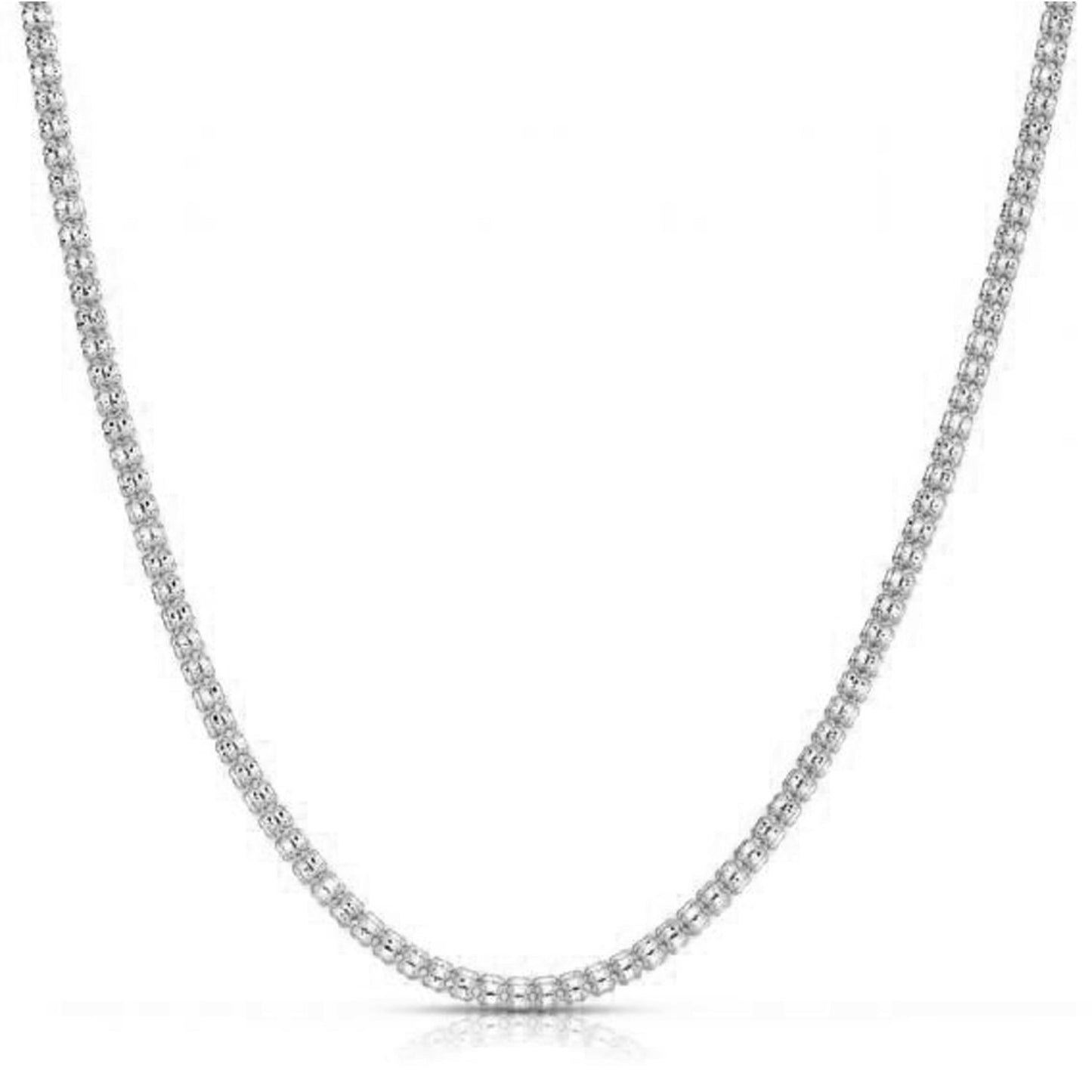 Ice Barrel Chain in 14k White Gold (3.14 mm)