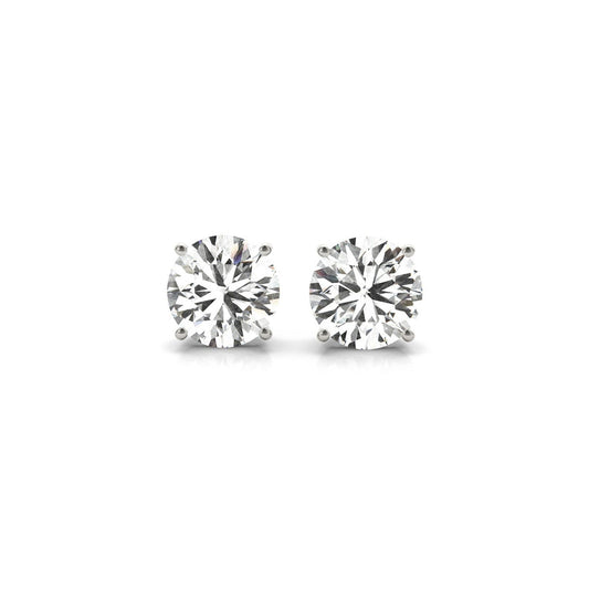 3 cttw Certified IGI Lab Grown Round Diamond Stud Earrings 14k White Gold (G/VS2)