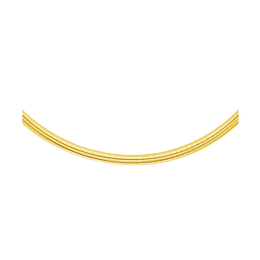 14k Yellow Gold Chain in a Classic Omega Design (4 mm)