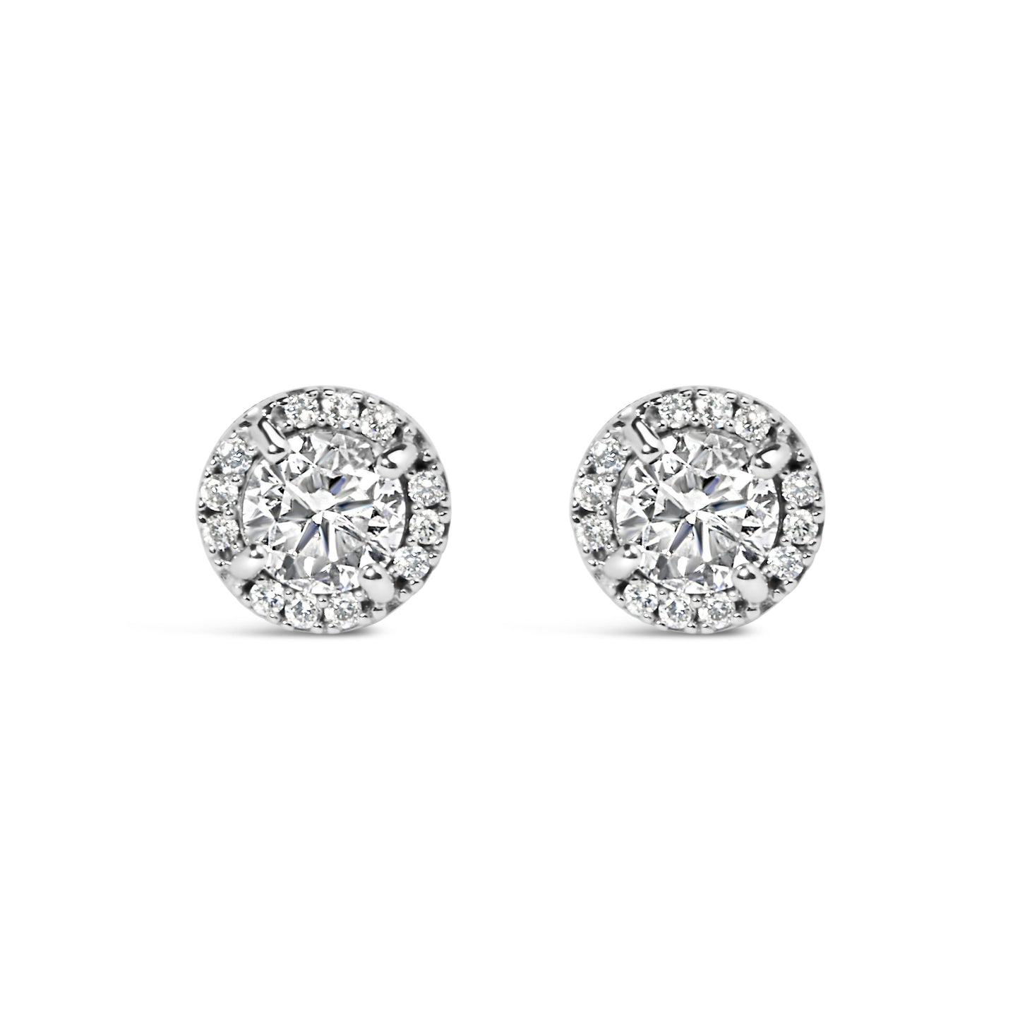 diamond hidden halo stud earring