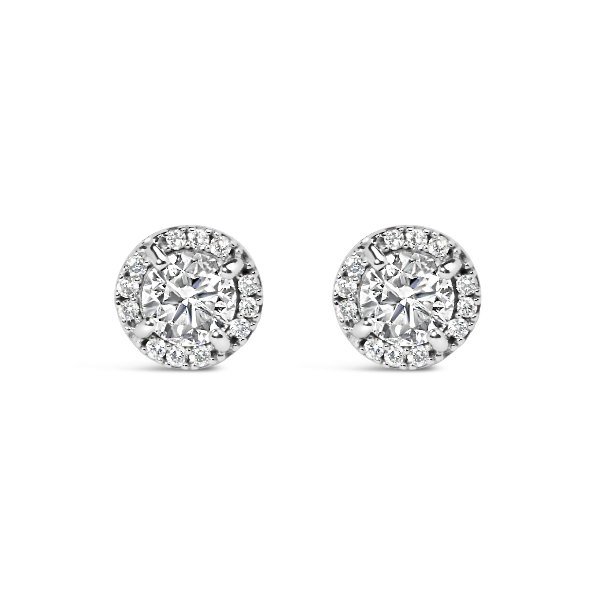 diamond hidden halo stud earring