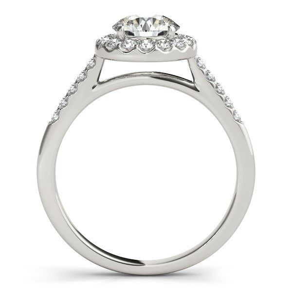 14k White Gold Halo Diamond Engagement Ring (1 3/8 cttw)