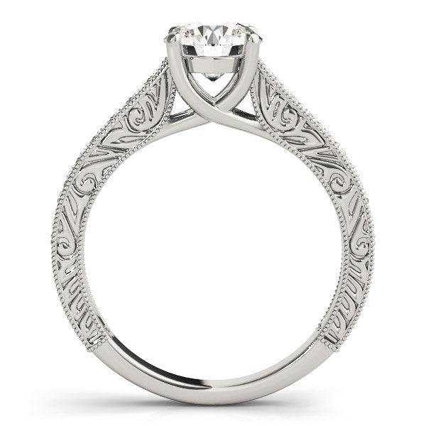 14k White Gold Trellis Antique Style Diamond Engagement Ring (1 1/4 cttw)