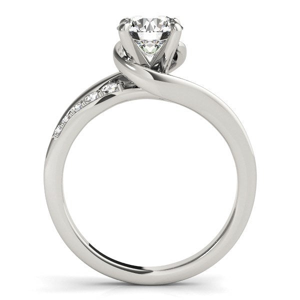 14k White Gold Bypass Style Round Diamond Ring (1 1/4 cttw)