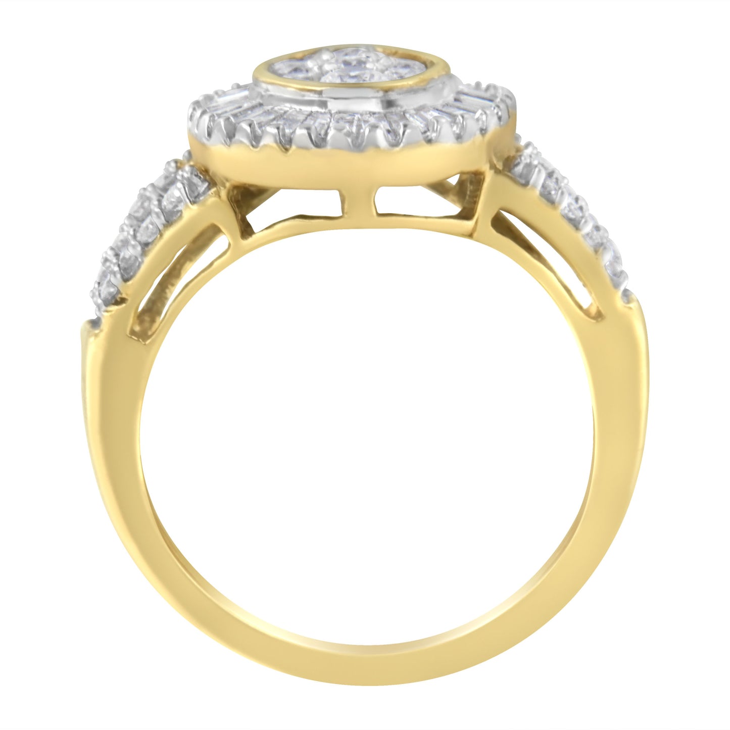 10kt Yellow Gold Diamond Cocktail Ring (1 cttw, H-I Color, SI2-I1 Clarity)