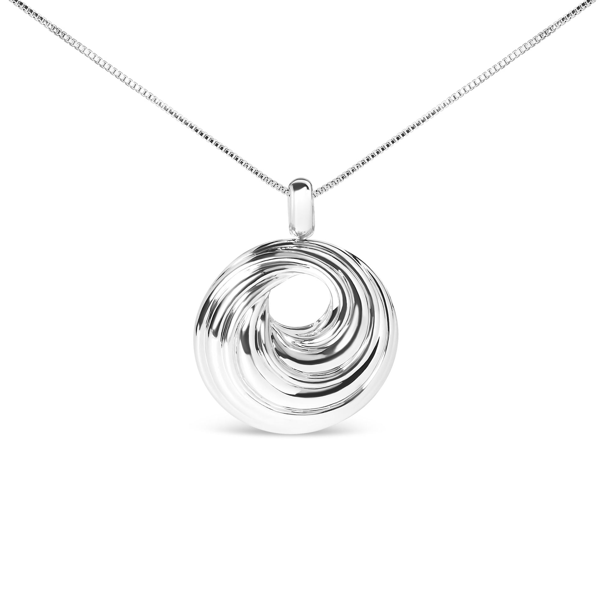 endless wave statement medallion necklace