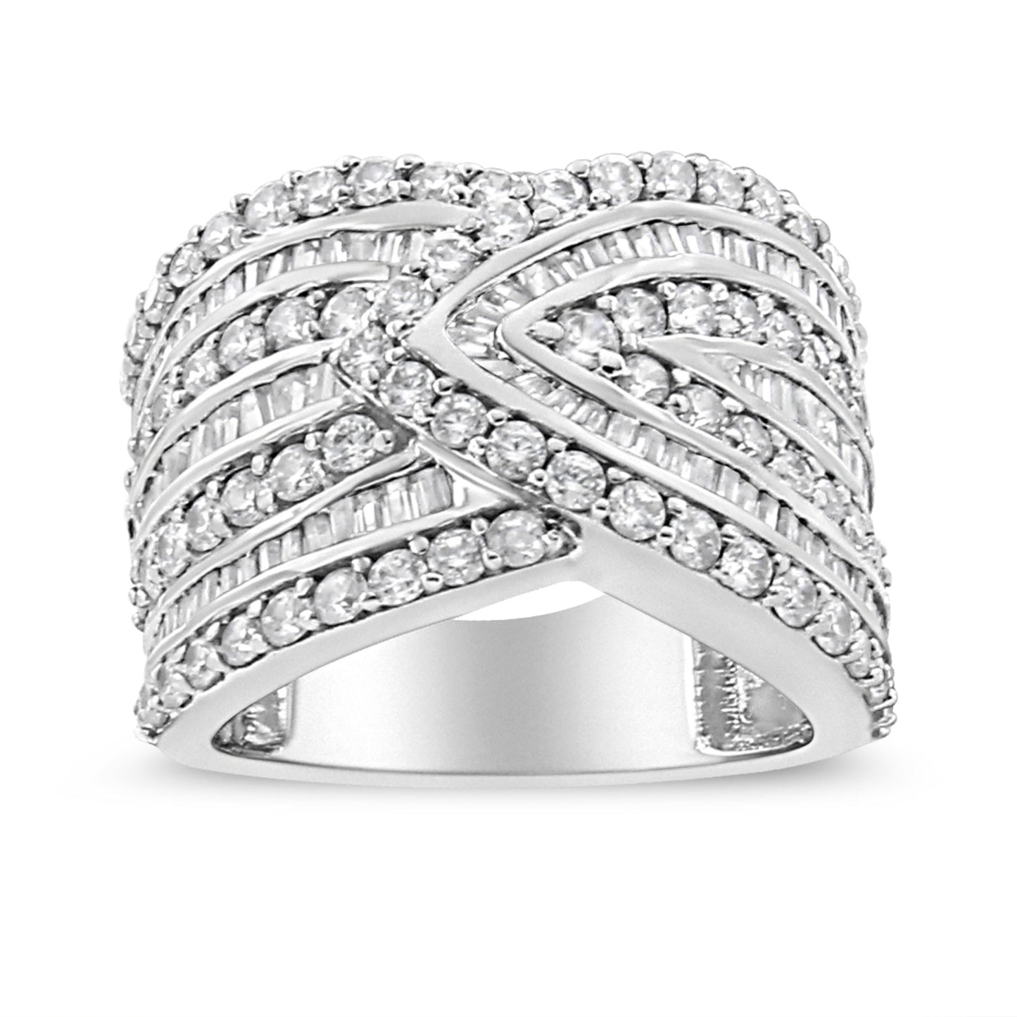 multi row diamond ring