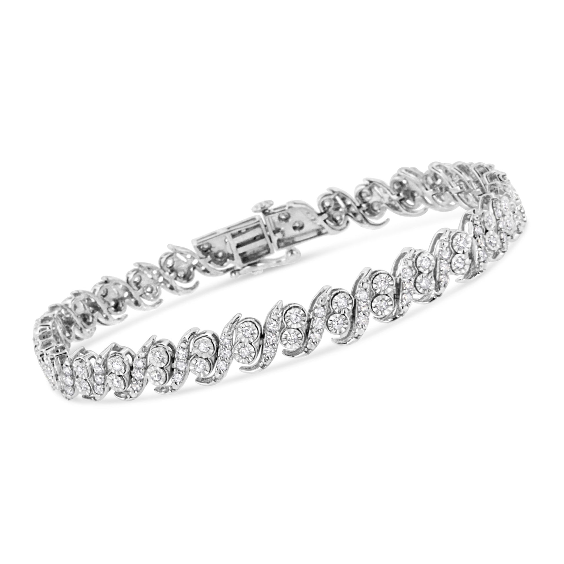 round cut diamond bracelet