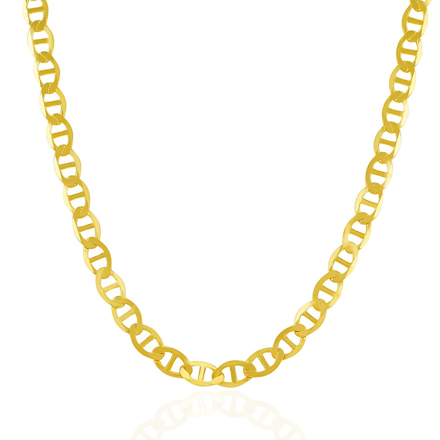 6.3mm 14k Yellow Gold Mariner Link Chain