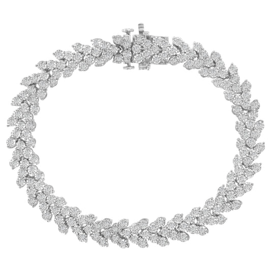 miracle set diamond laurel wreath link bracelet