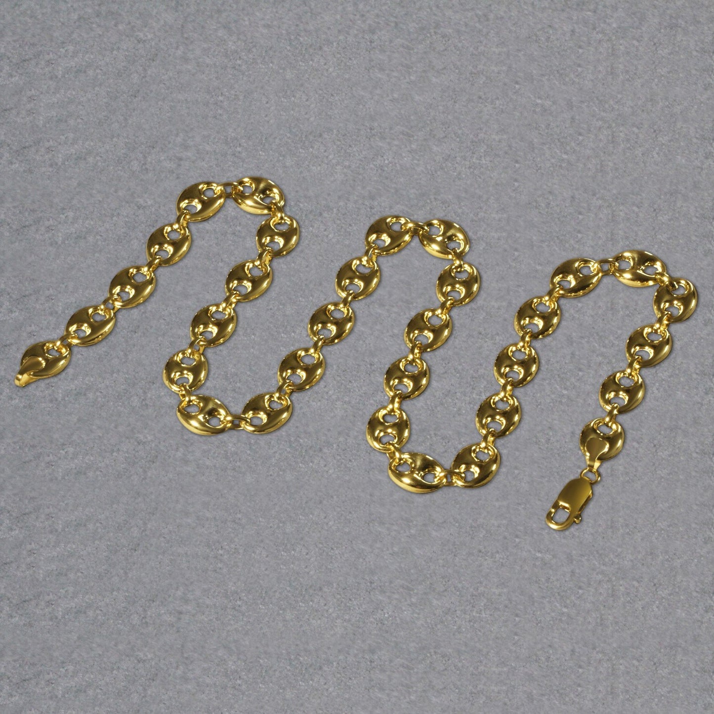 14k Yellow Gold Puffed Mariner Link Chain (9.00 mm)