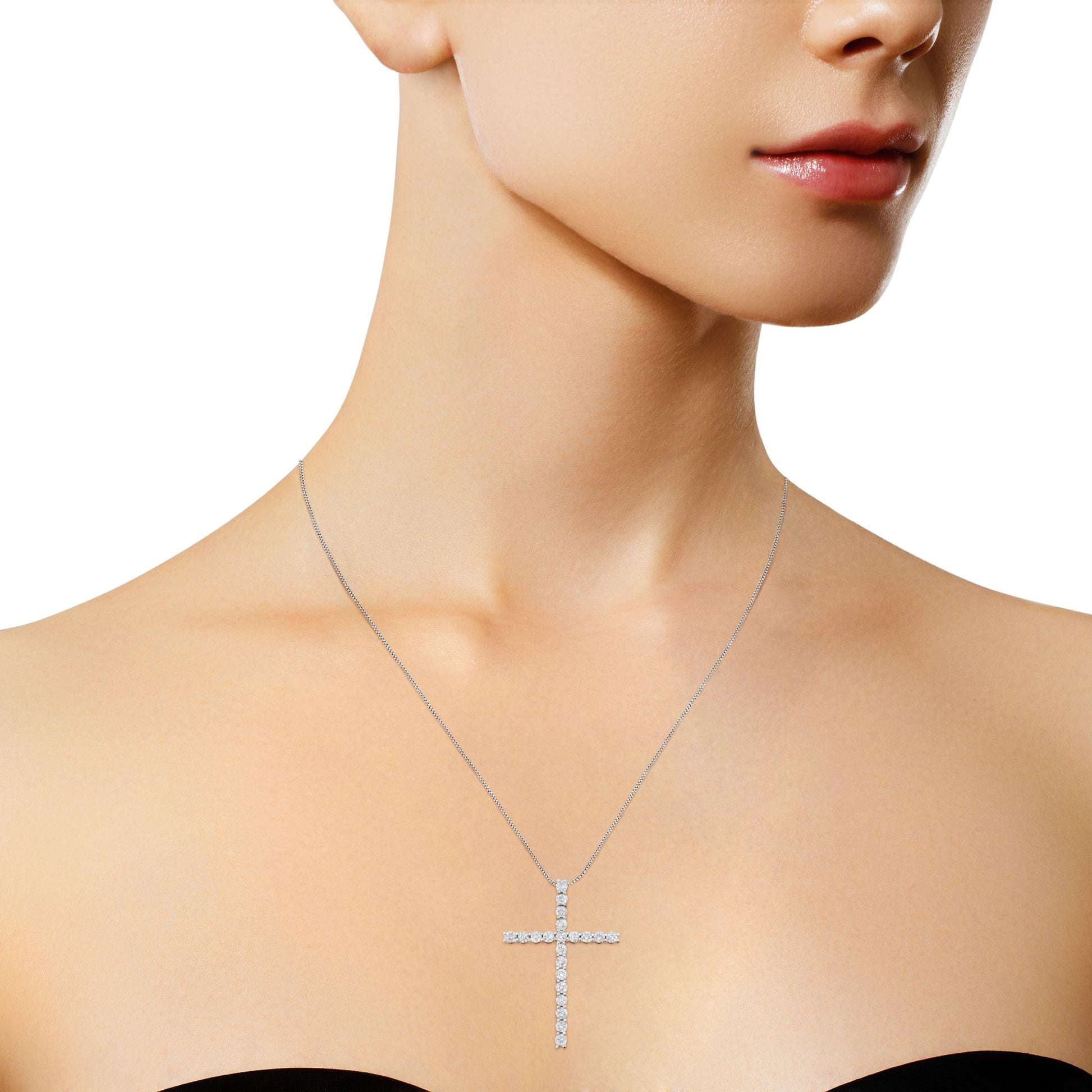 sterling silver cross necklace for women