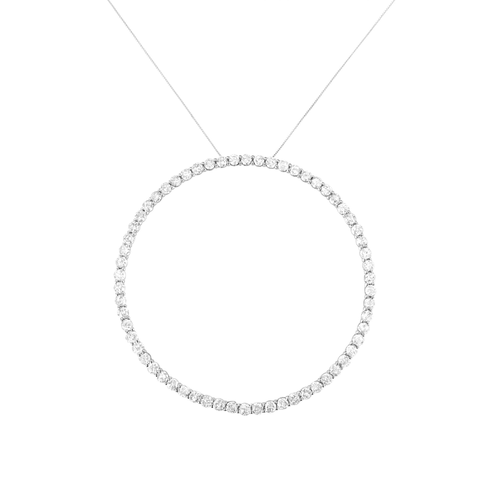 open circle hoop pendant necklace