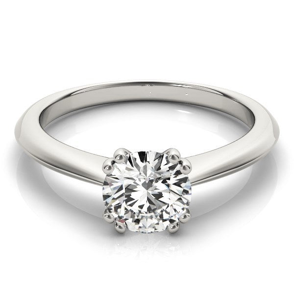 14k White Gold Double Prong Set Solitaire Diamond Engagement Ring (1 cttw)