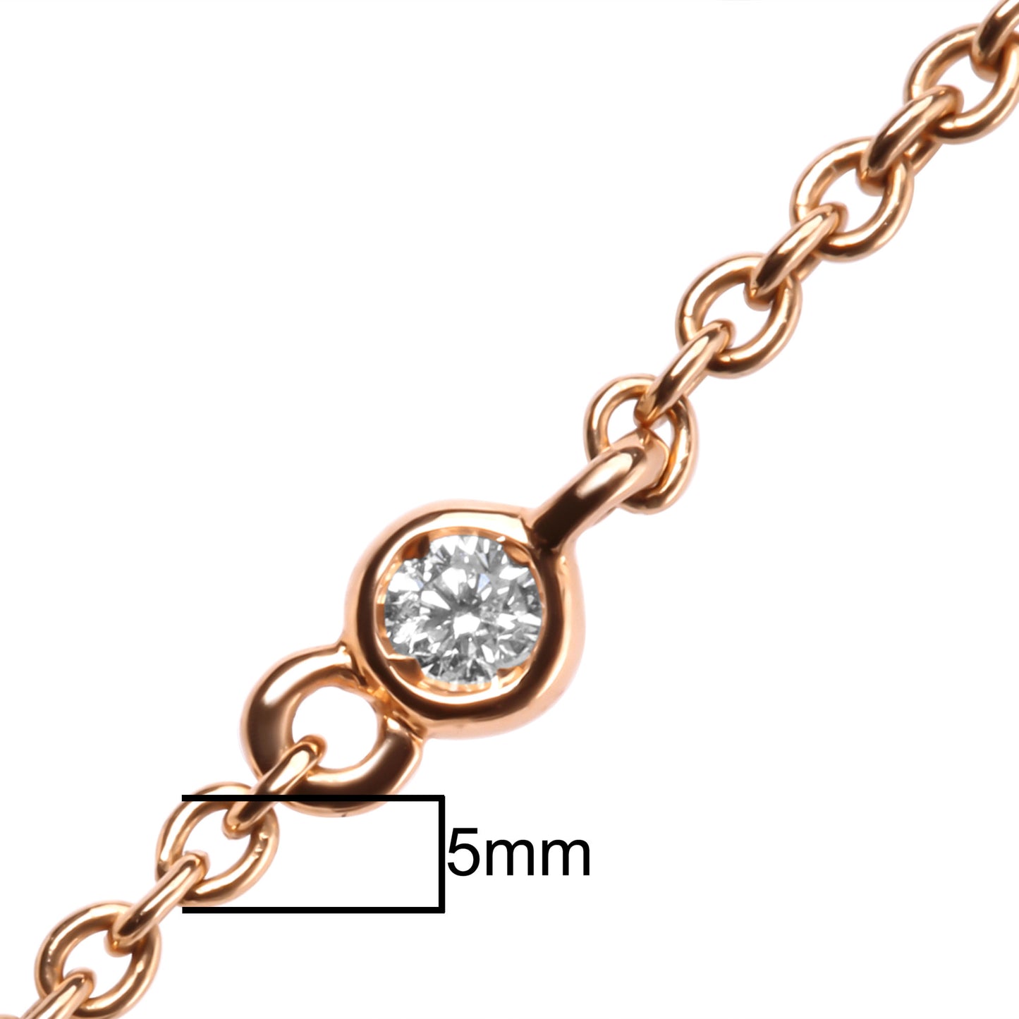 18K Rose Gold 1/2 Cttw Diamond and Freshwater Pearl Double Strand Station Necklace (G-H Color, SI1-SI2 Clarity) - Adjustable up to 16" to 20"