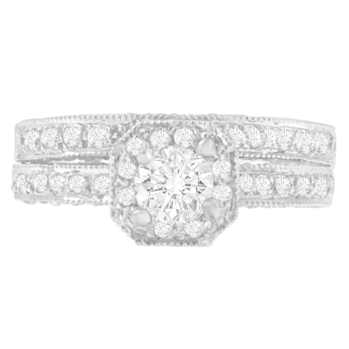 14K White Gold 1 ct. TDW Round Cut Diamond Ring (G-H, I1-I2)