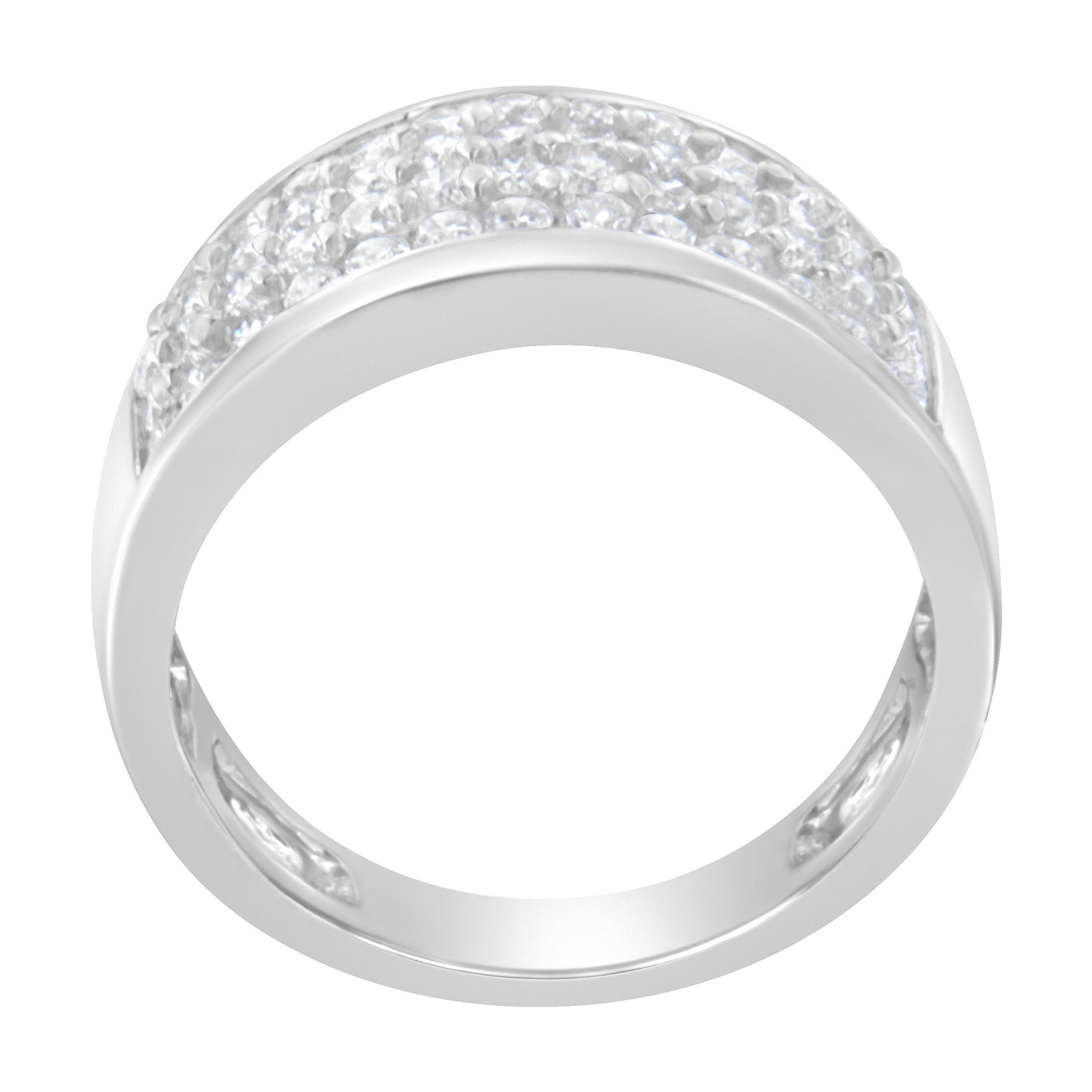 14K White Gold Round Cut Diamond Ring (1.0 Cttw, H-I Color, SI2-I1 Clarity)